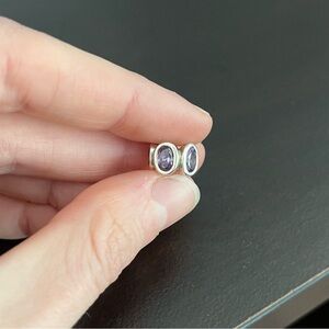 Purple gem pandora charm